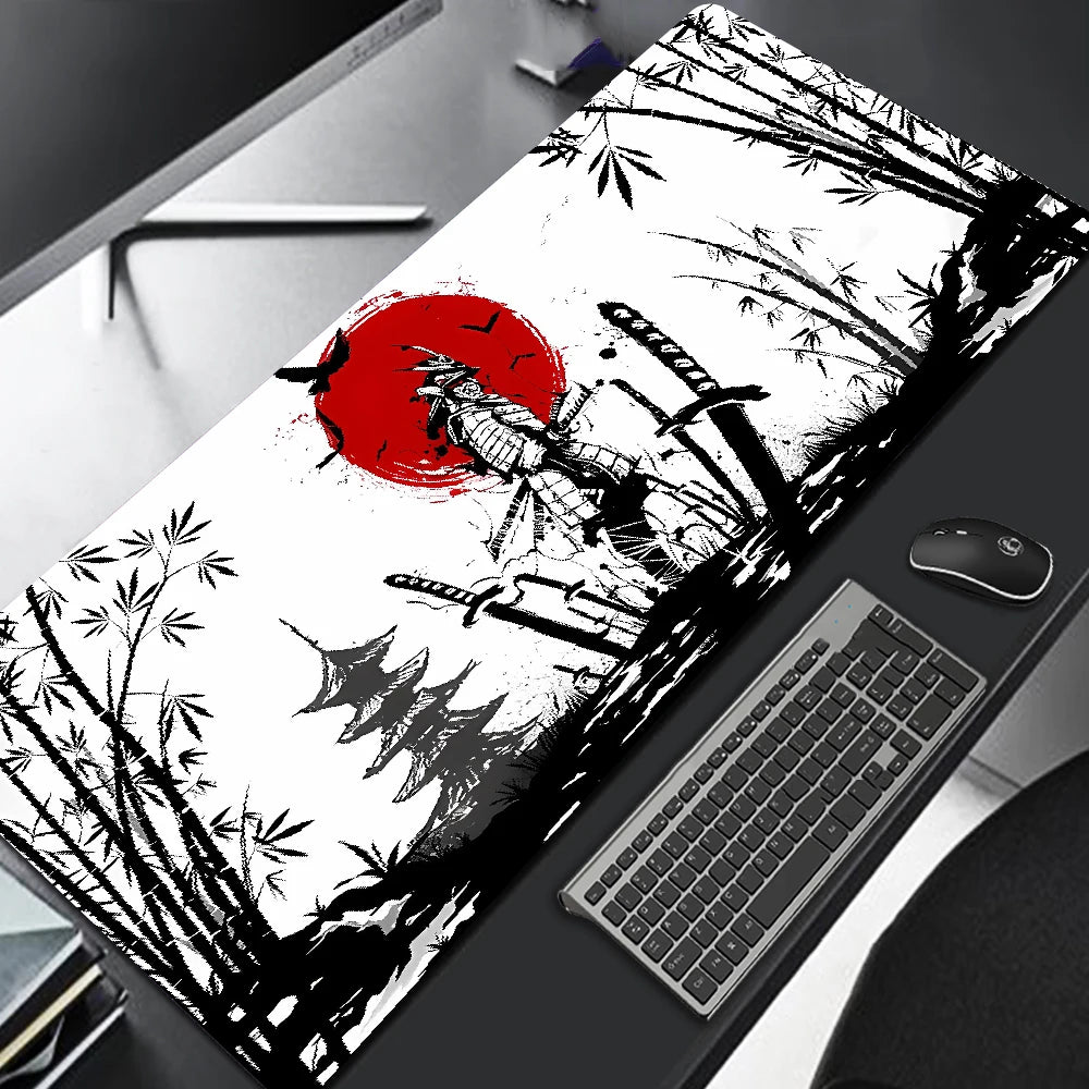 Samurai Warrior Mouse Pad Gamer Computer Accessories Keyboard Table