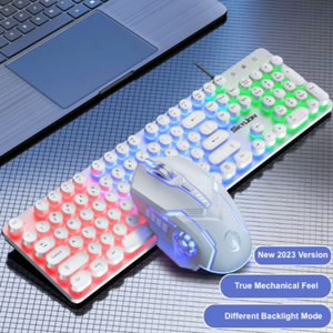 LED Backlight Gaming USB Wired Keyboard Mouse Set