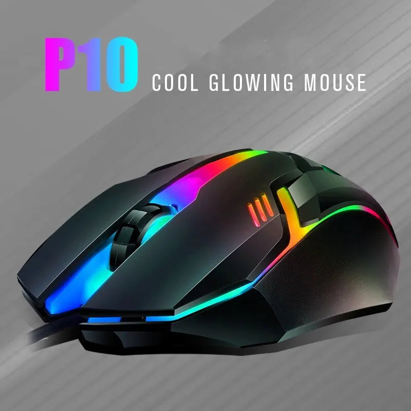 1 PC ITLY M01 Sports LED Luminous Backlit USB Wired Gaming Mouse for