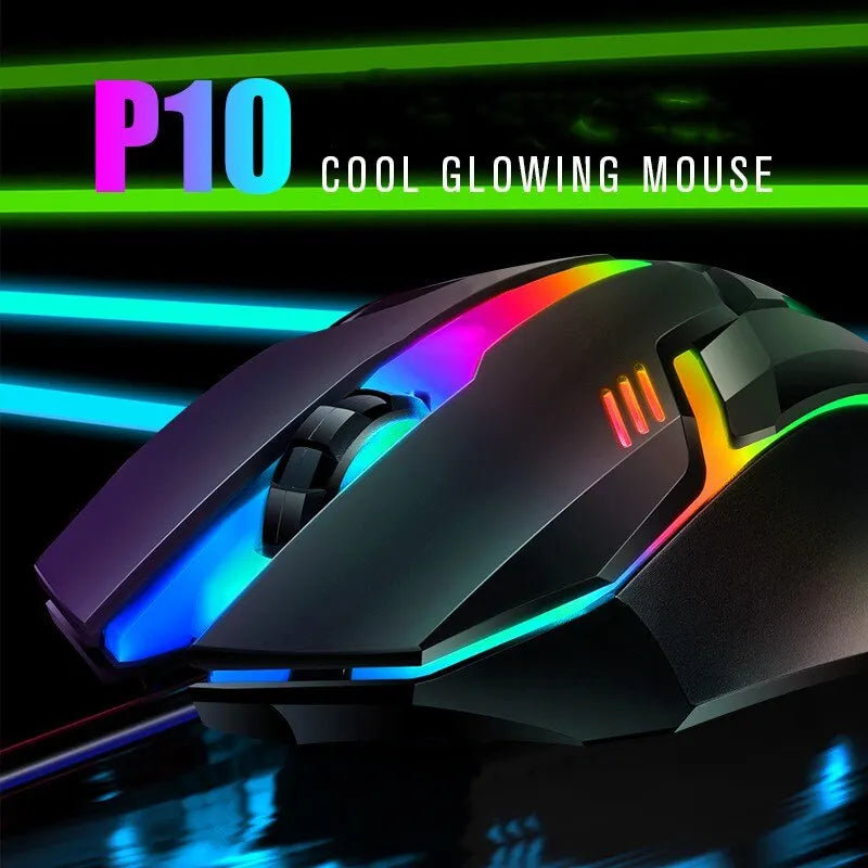 1 PC ITLY M01 Sports LED Luminous Backlit USB Wired Gaming Mouse for