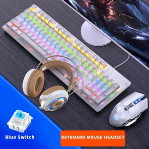 Retro Gaming Keyboard Mouse and Headset