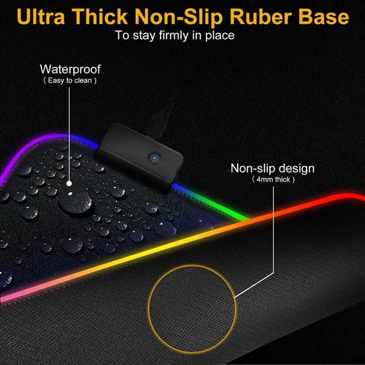 Ninja 1 Touch Light Up Mouse Pad - Large Size