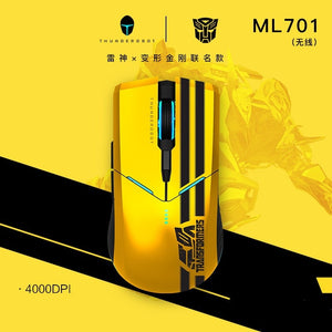 THUNDEROBOT Transformers Bumblebee 2.4G Wireless Mouse ML701 Autobot 7 Colors RGB Light Game Mouse 4000PDI