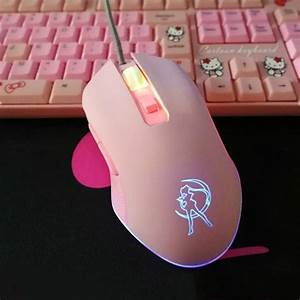 Fashion Pink Girl Sailor Moon Backlit Mouse