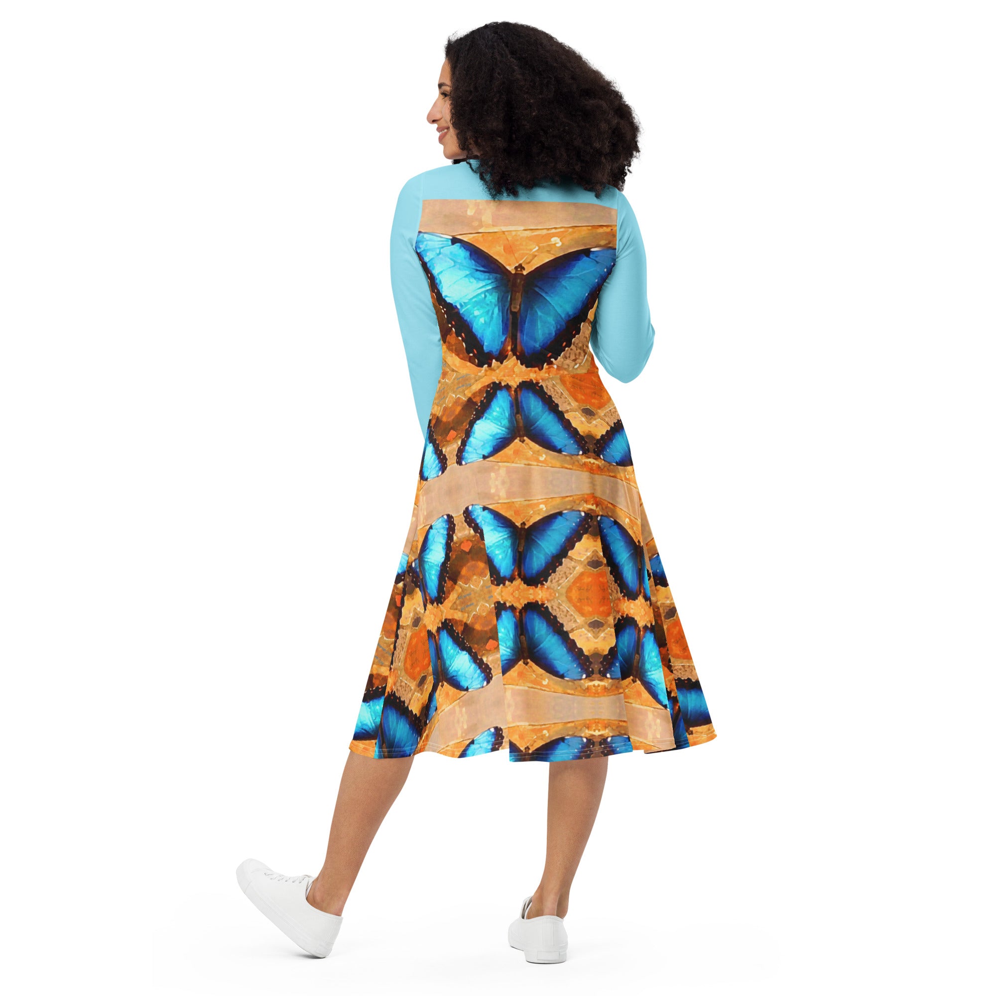 Criscita ButterFly Long Sleeve Dress - Chic Geek Collection