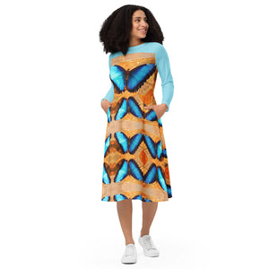 Criscita ButterFly Long Sleeve Dress - Chic Geek Collection