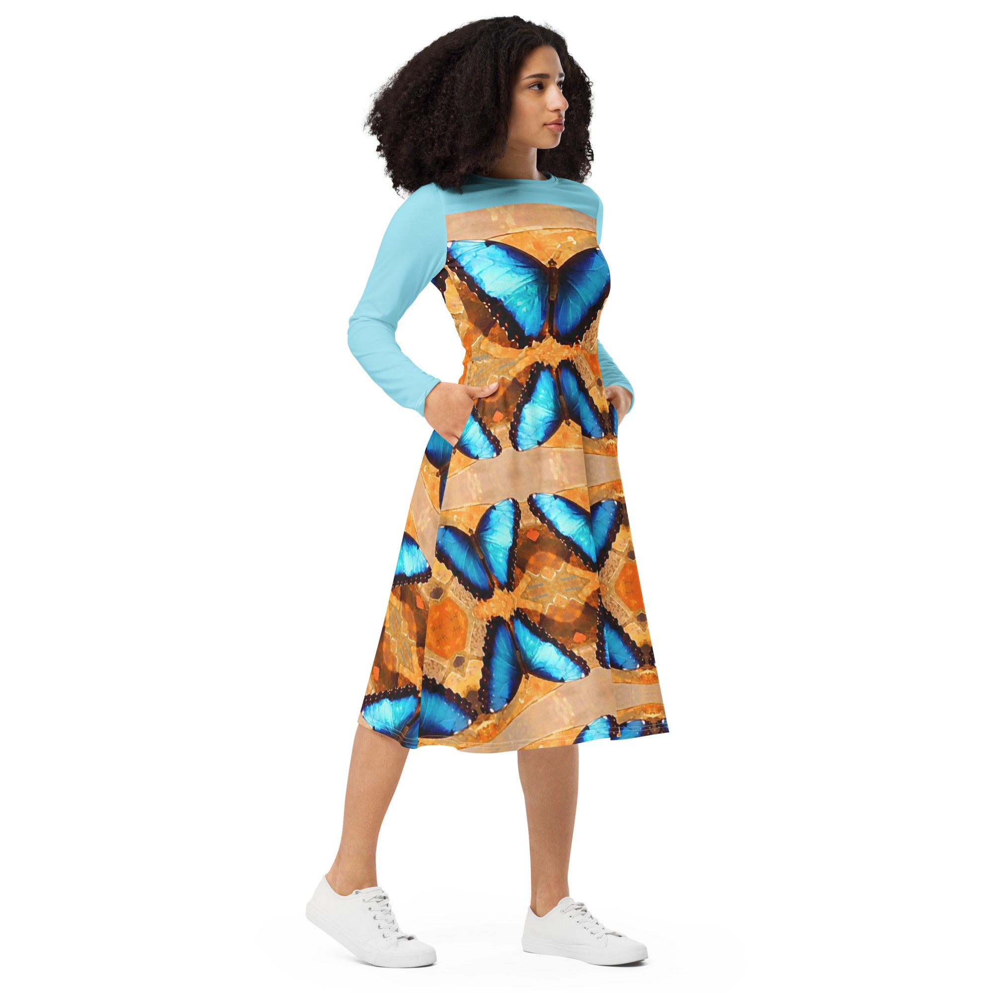 Criscita ButterFly Long Sleeve Dress - Chic Geek Collection